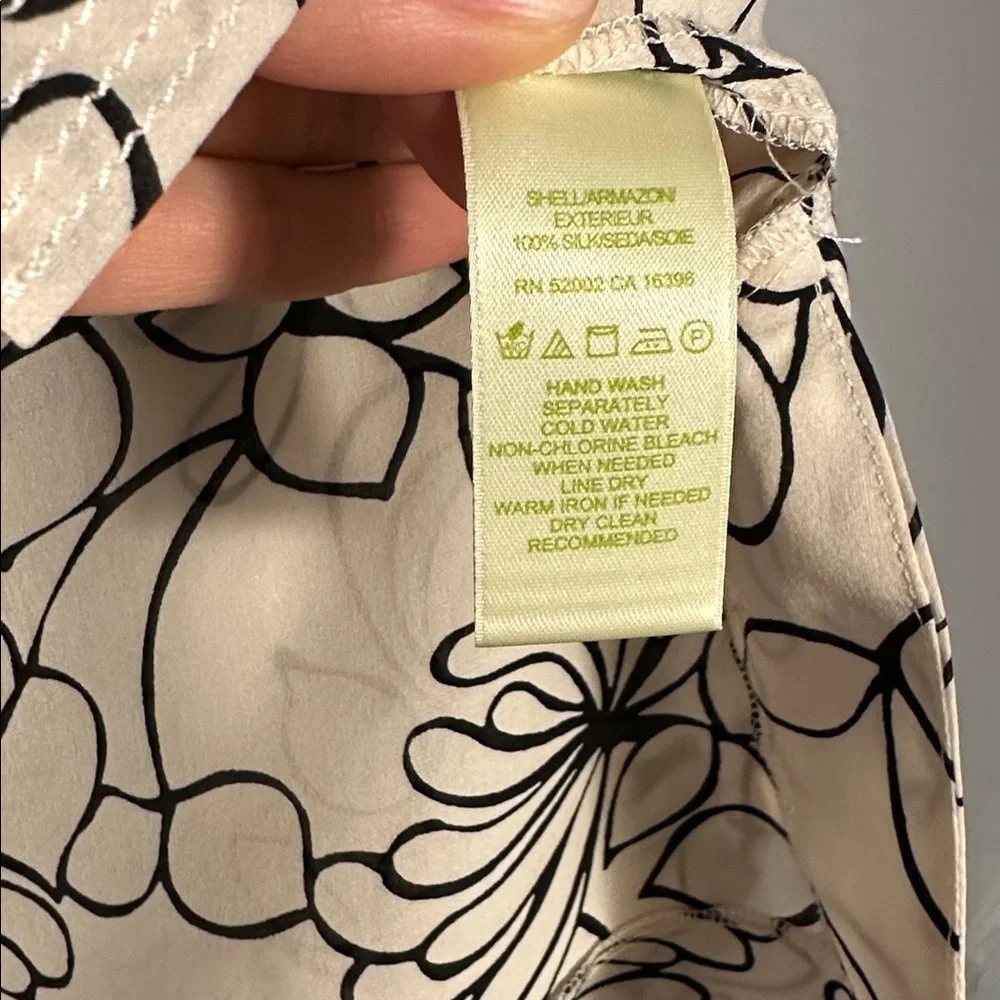 Sigrid Olsen Silk Floral Button Down Shirt - Picture 5 of 10